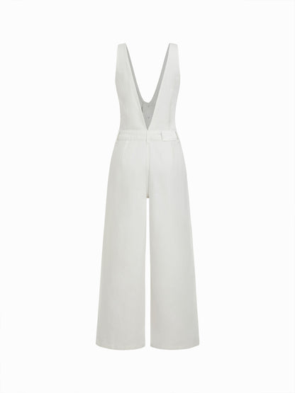 Women's Premium Sleeveless Denim Jumpsuit