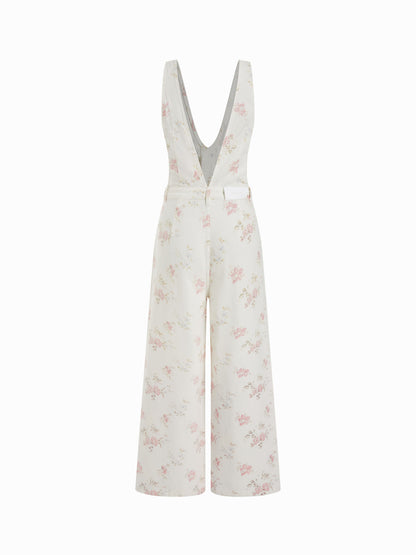 Women's Premium Sleeveless Denim Jumpsuit