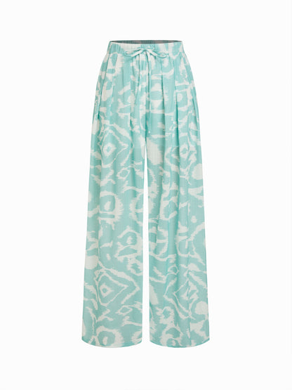 Women's Premium Sleeveless Crop Top & Printed Pants Set