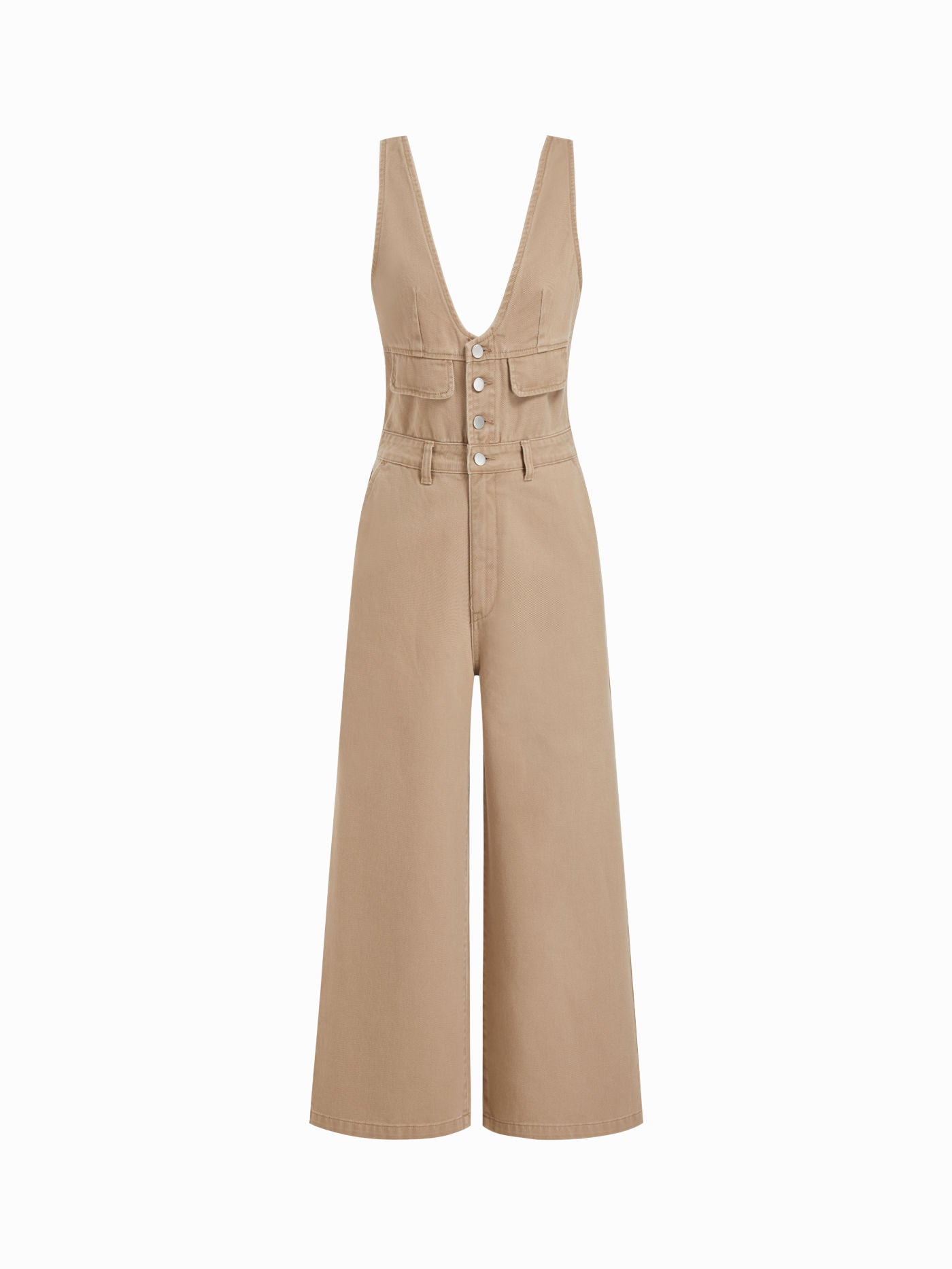 Women's Premium Sleeveless Denim Jumpsuit