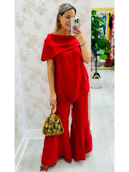 Plus Size Sleeveless Relaxed Fit Outfit – Elegant European Style Fashion Set for Women