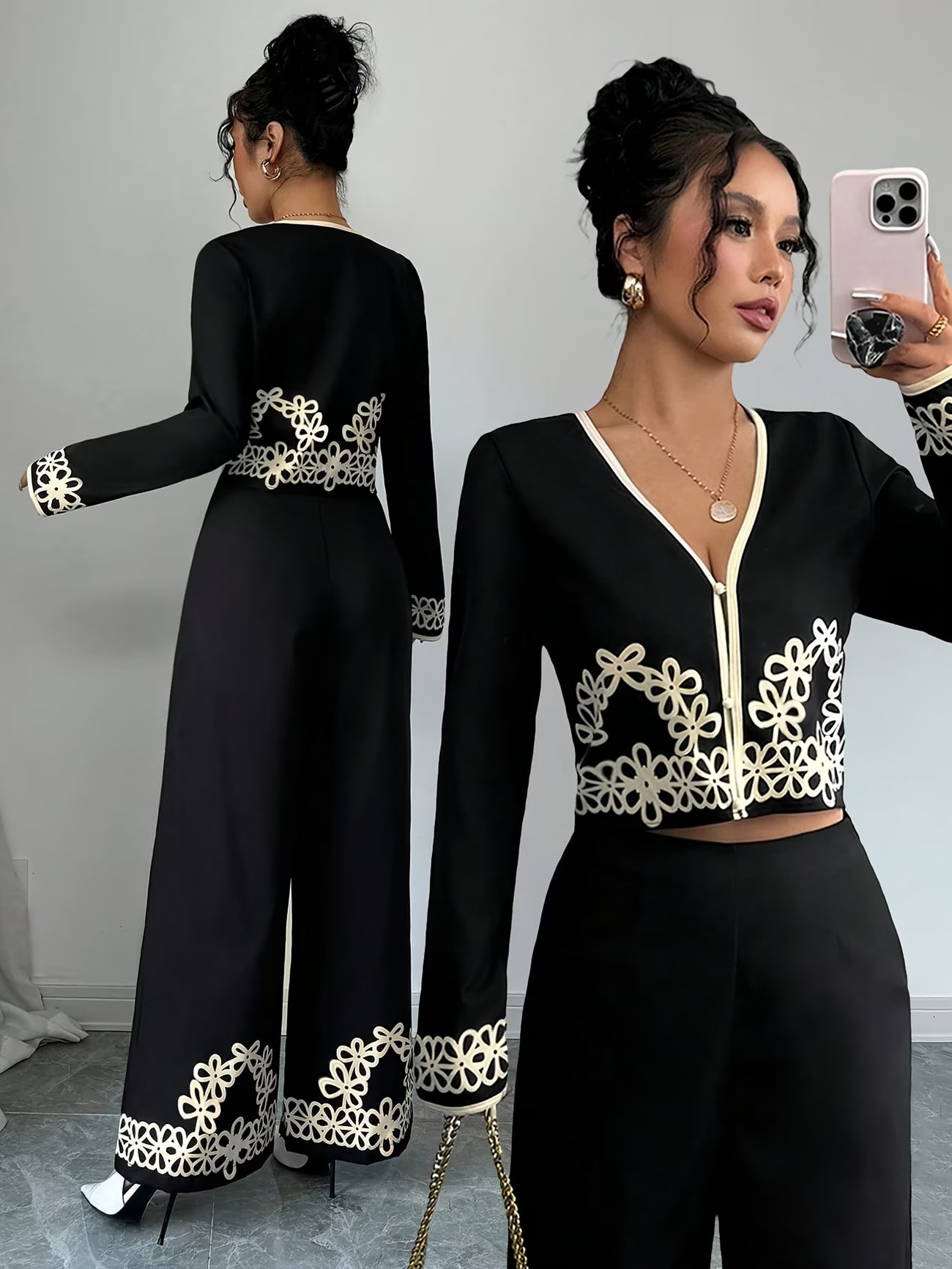 Women's Printed Relaxed Fit Outfit Set