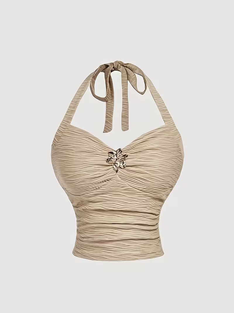 Women's Elegant Halter Top & Skirt