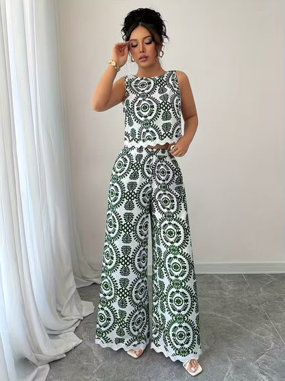 Women's Printed Relaxed Fit Outfit Set