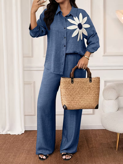 Women's Premium Embroidered Denim Co-Ord Set