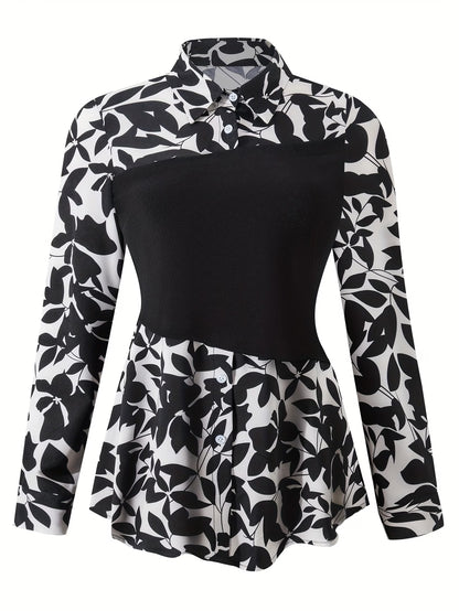 Women's Elegant Long Sleeve Top & Pants Set