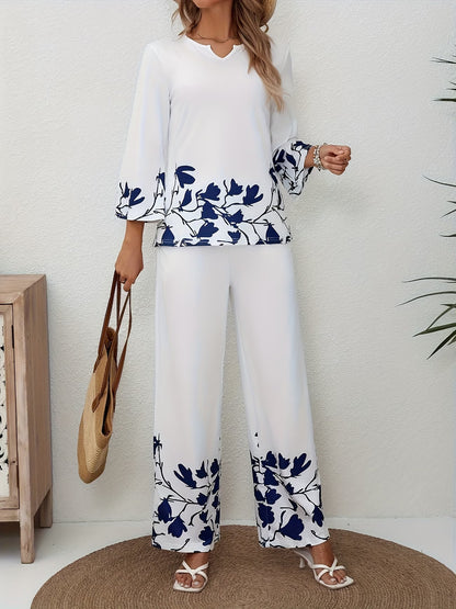 Women's Printed Relaxed Fit Outfit Set