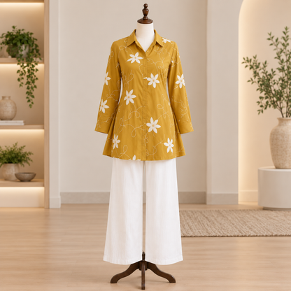Women’s Floral Printed Shirt & Pants Set
