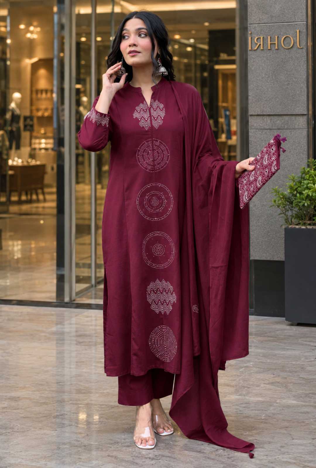 Women’s Premium Printed Kurta Pant & Dupatta Set