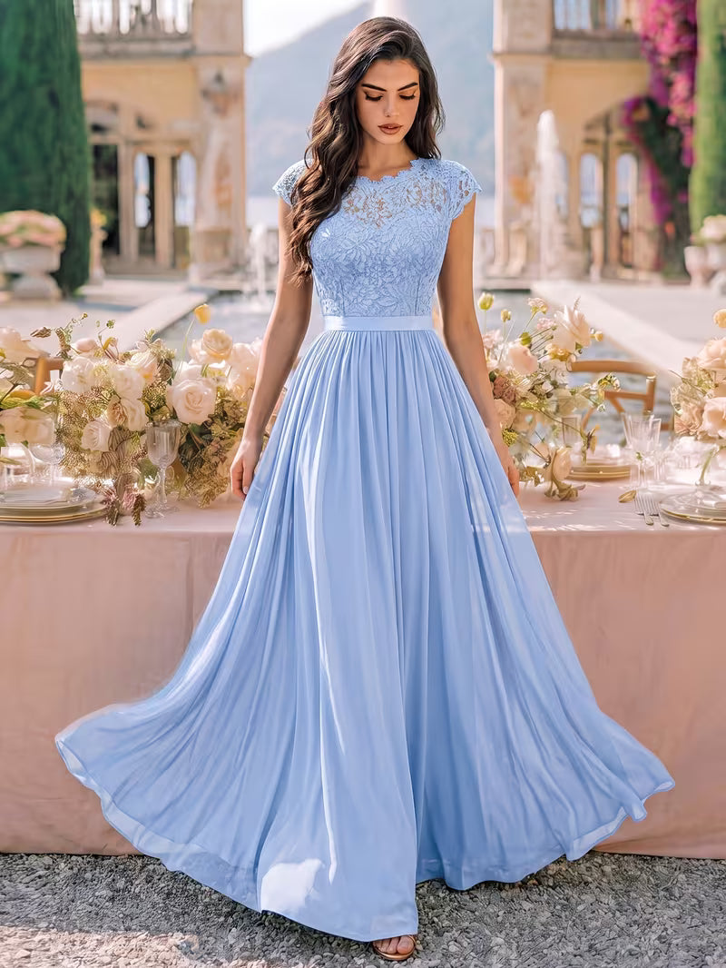 Women's Wedding Event Sequined Evening Gown