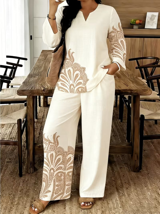 Women's Elegant Printed Lounge Set