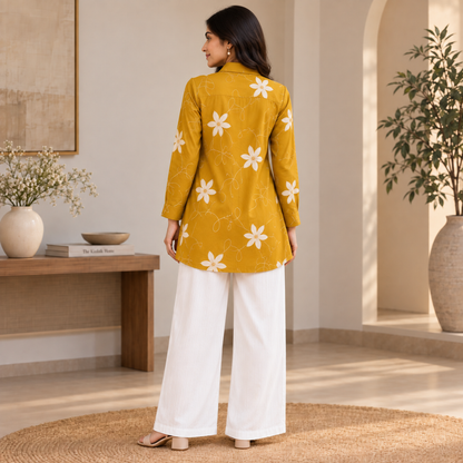 Women’s Floral Printed Shirt & Pants Set