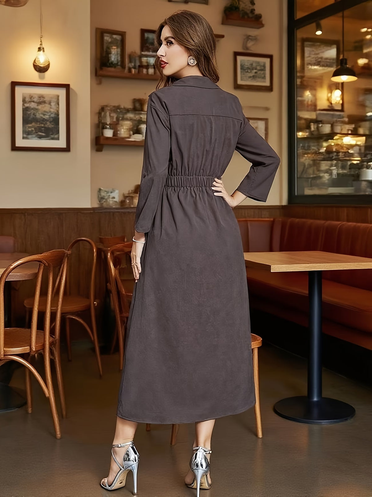 Women’s Elegant Utility Shirt Dress