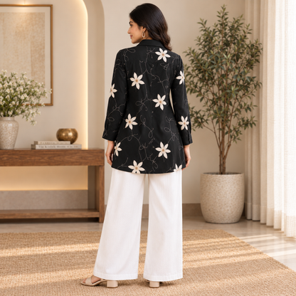 Women’s Floral Printed Shirt & Pants Set