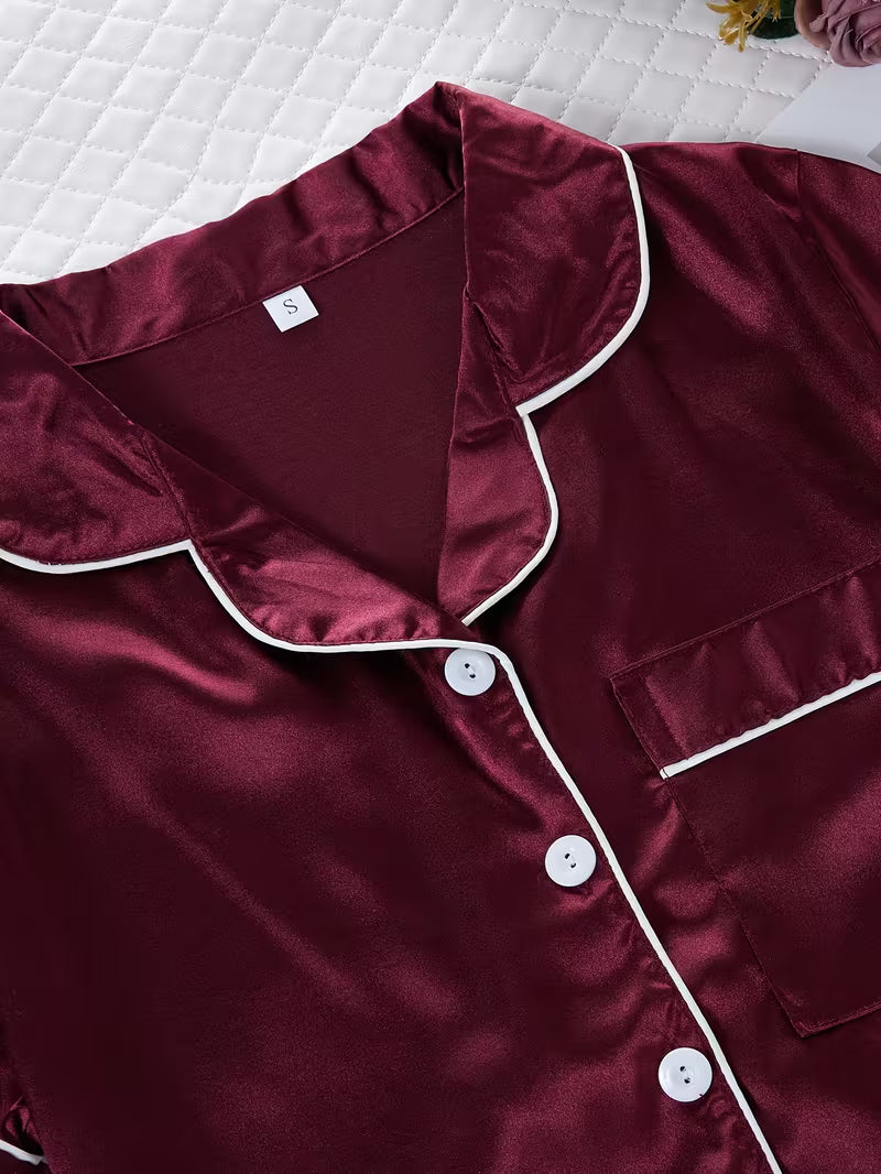 Women's Luxe Satin 3-Piece Sleepwear Set