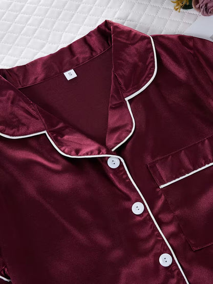 Women's Luxe Satin 3-Piece Sleepwear Set