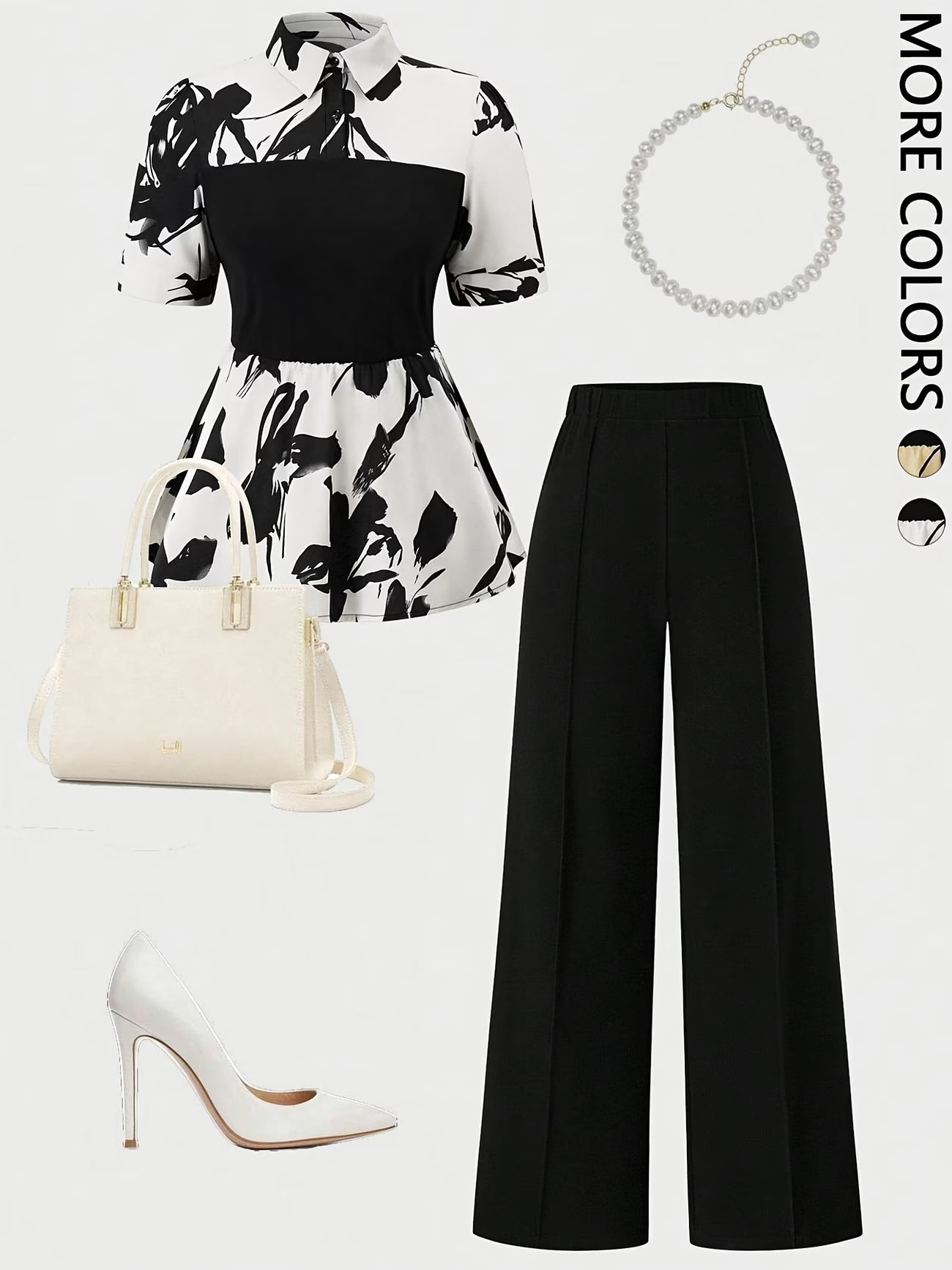 Women's Elegant Long Sleeve Top & Pants Set