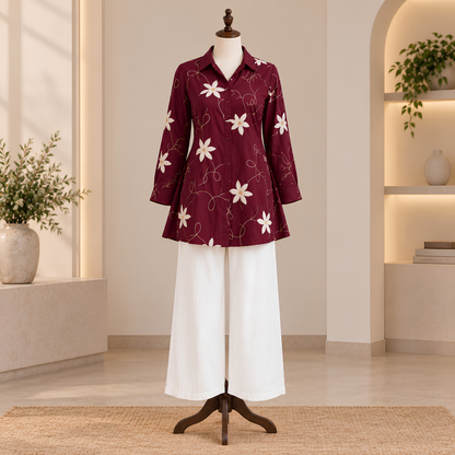 Women’s Floral Printed Shirt & Pants Set