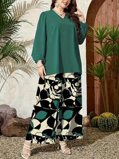 Floral Breeze Wide-Leg Set