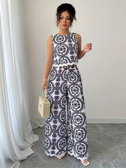 Women's Printed Relaxed Fit Outfit Set