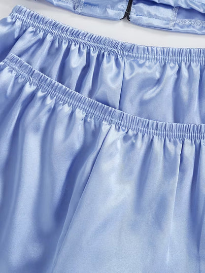 Women's Luxe Satin 3-Piece Sleepwear Set