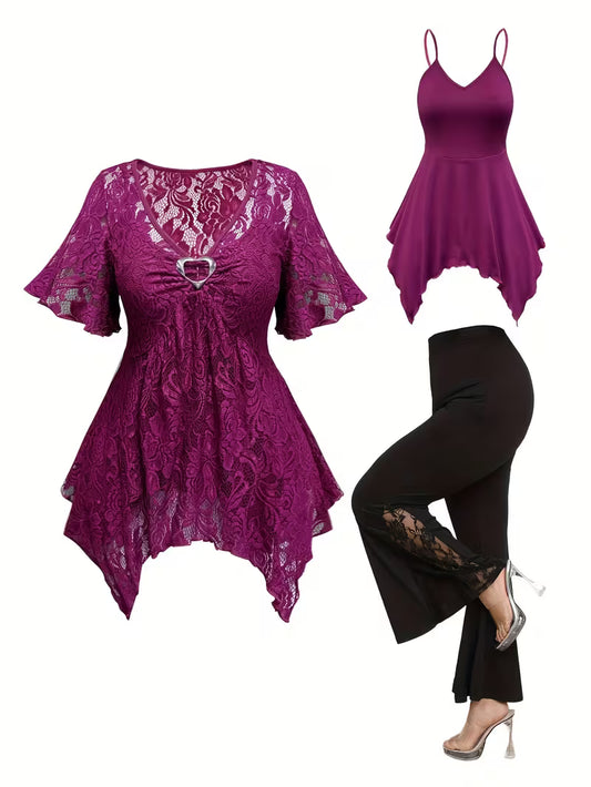 Women’s Lace Tunic & Pants Set