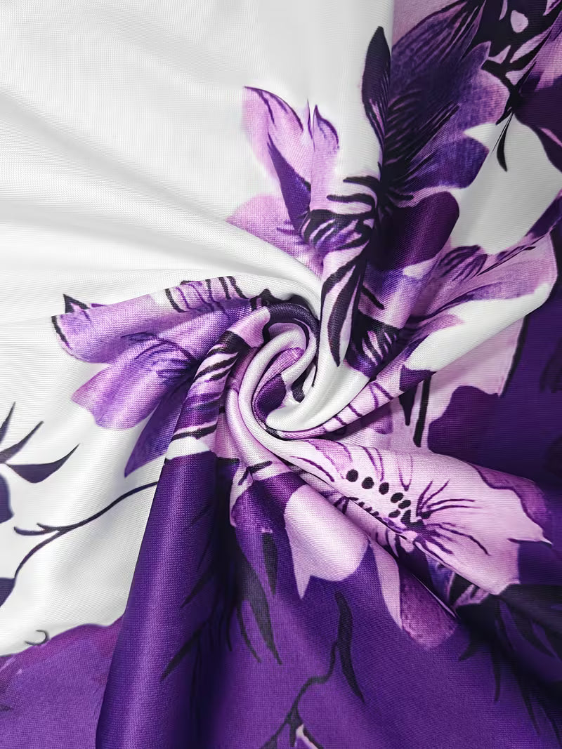 Women's New Summer Fashion Printed 2pcs Dress Set
