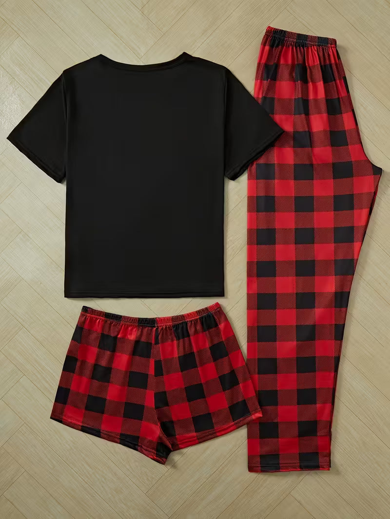 Women's Luxe Satin 3-Piece Sleepwear Set