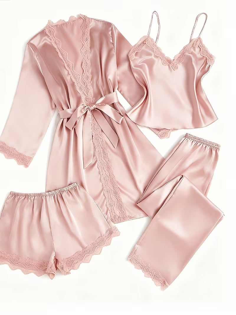 Women's Luxe Satin 3-Piece Sleepwear Set