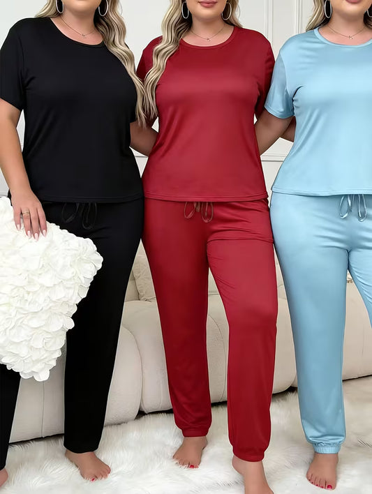 Pack of 3 Women’s Casual T-Shirt & Pant Sets