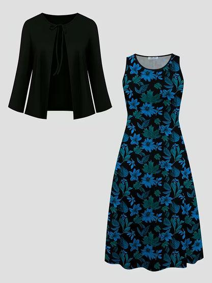 Women’s Floral Layered Dress Set
