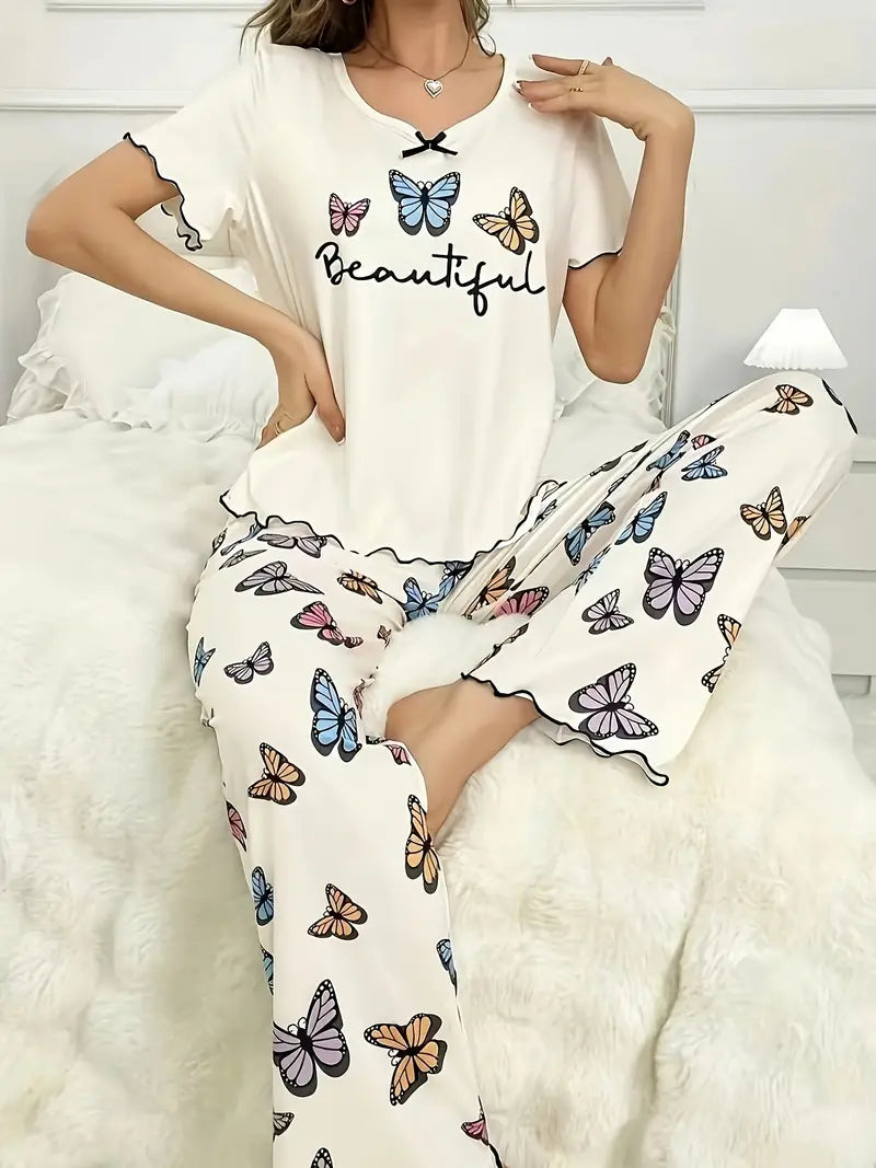 Outside Cozy Cartoon Print Home & Streetwear (Pack of 3)