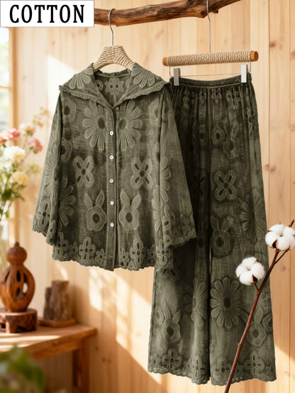Women’s Floral Printed Shirt Pant Set