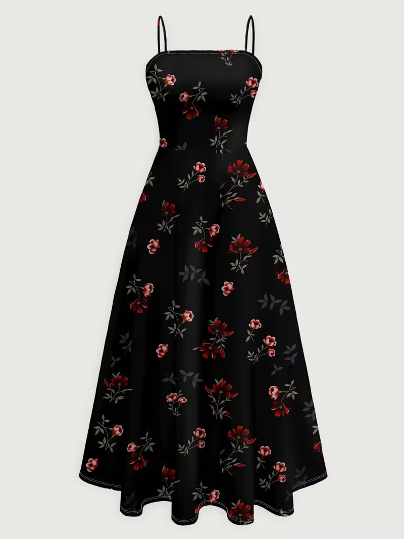 Women's New Summer Fashion Printed 2pcs Dress Set