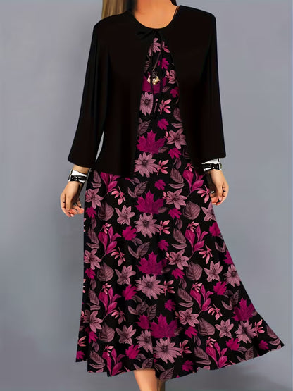 Women’s Floral Layered Dress Set