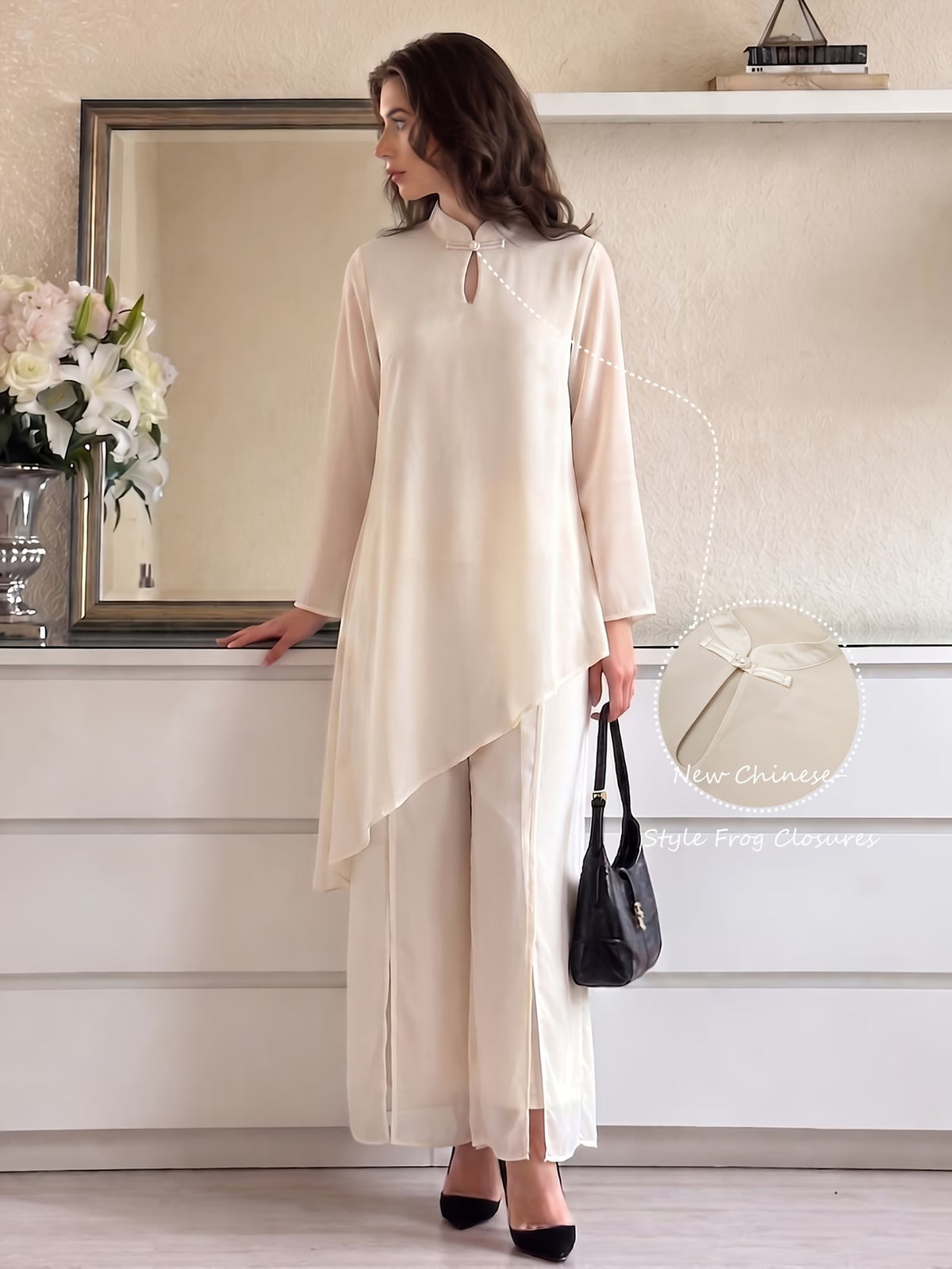 Women’s Asymmetrical Kurta Pant Set