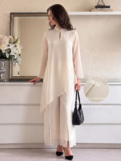 Women’s Asymmetrical Kurta Pant Set