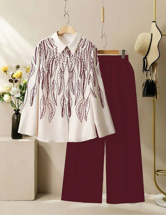 Leaf Pattern Co-Ord Set
