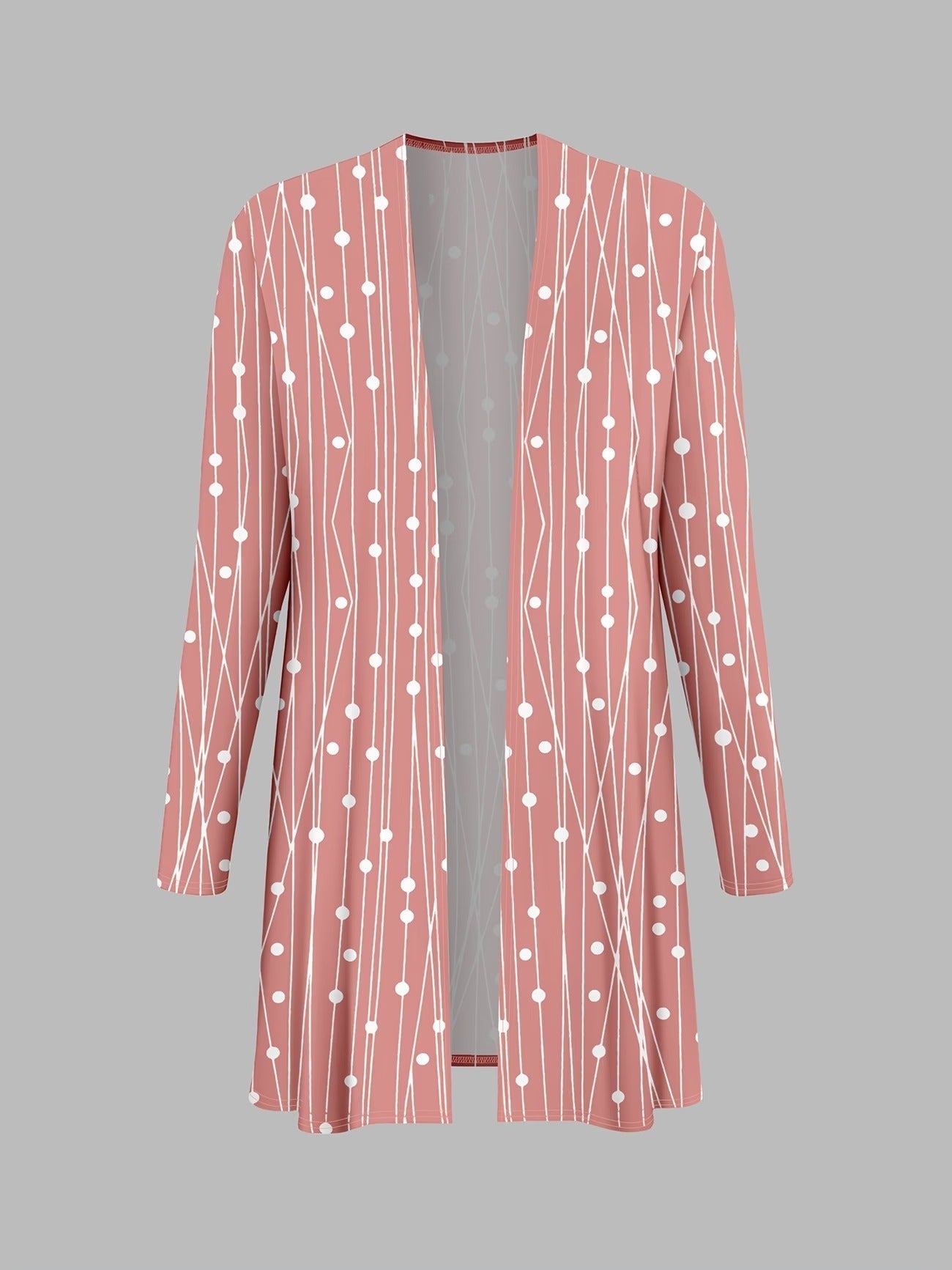 Elegant Polka Dot Cardigan Coat with Solid Suspender Top & Casual Trousers – Stylish 3-Piece Women’s Set