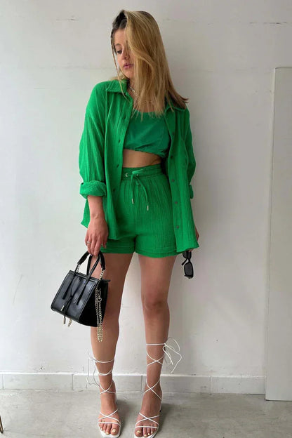 Emerald Muse – Soft Cotton Twin Set