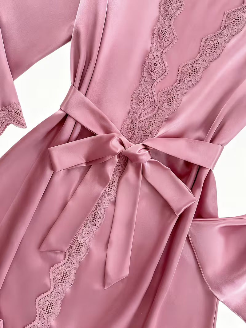 Women's Luxe Satin 3-Piece Sleepwear Set