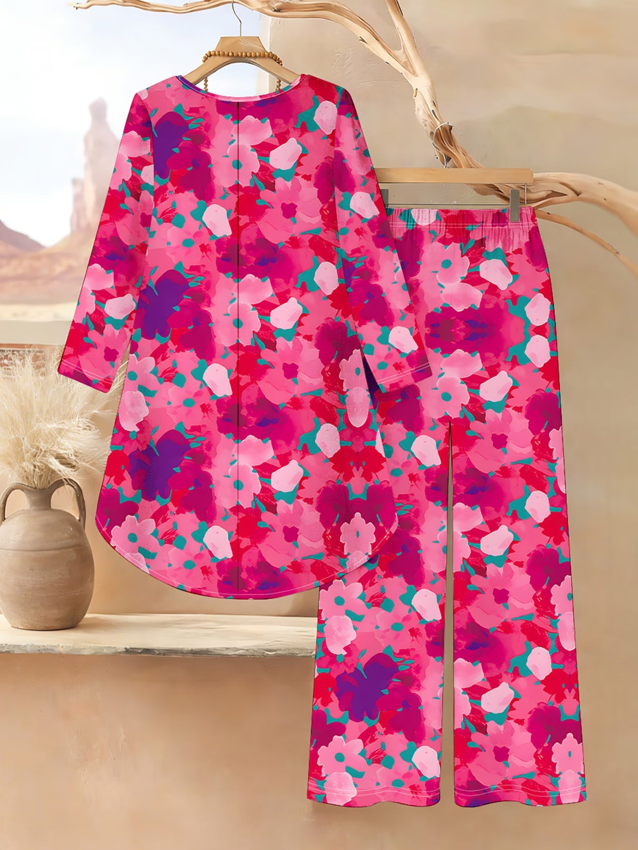 Floral Elegance Long Sleeve Co-Ord Set