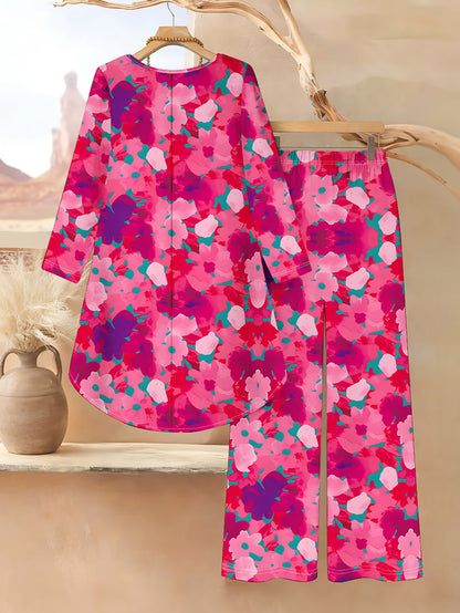 Floral Elegance Long Sleeve Co-Ord Set