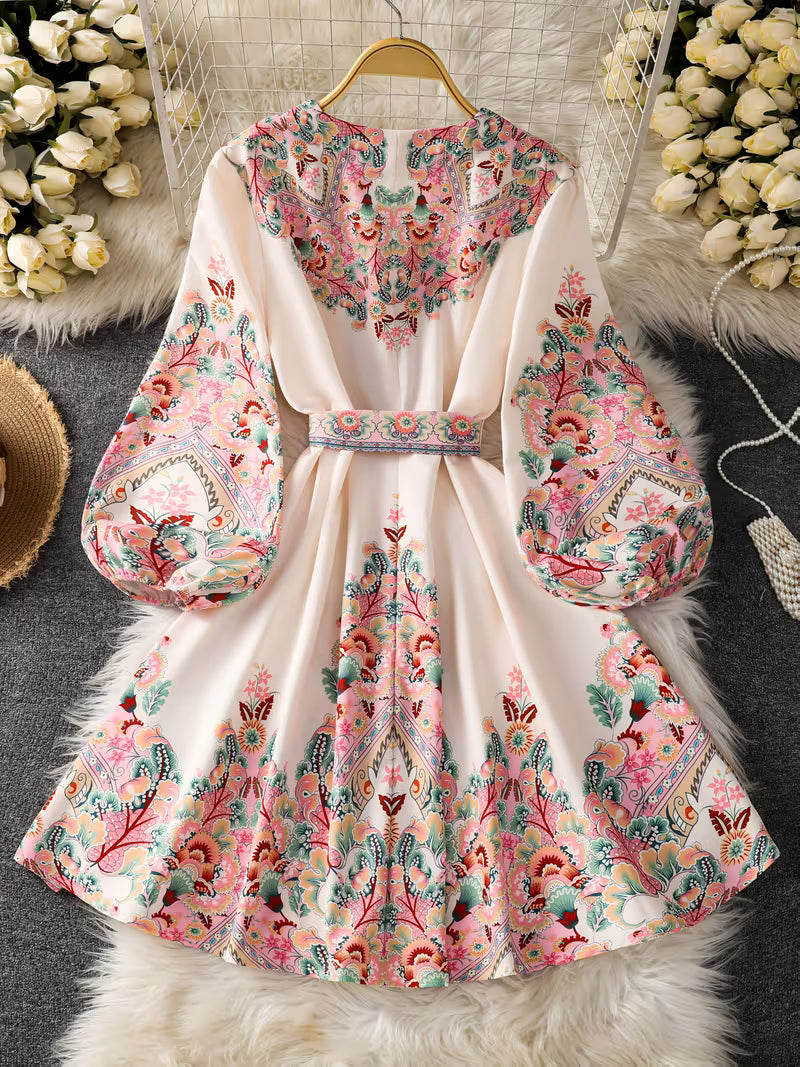 Women’s Floral Printed Flare Dress