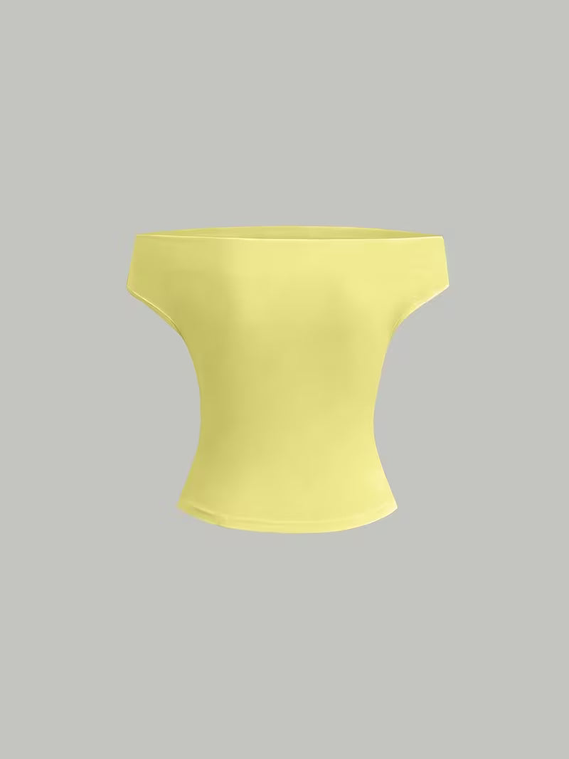 3-Pack of Seamless Stretchable Crop Tops – Soft & Foldable