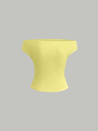 3-Pack of Seamless Stretchable Crop Tops – Soft & Foldable