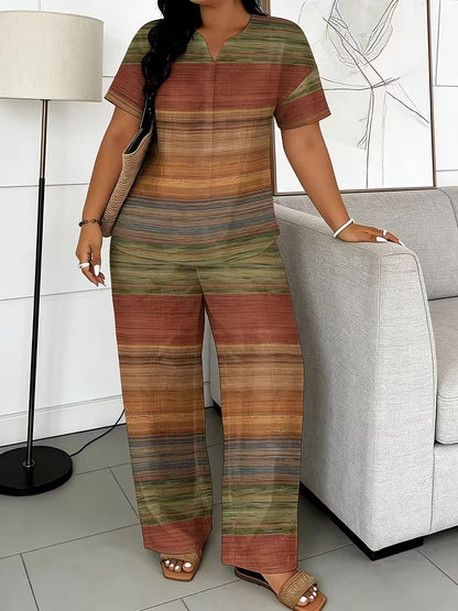 Women’s Striped Relaxed-Fit Co-Ord Set