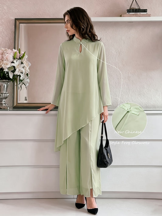 Women’s Asymmetrical Kurta Pant Set