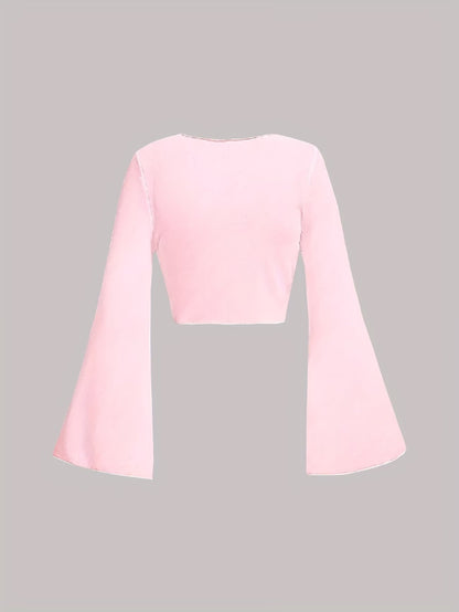 Women Elegant Top & Skirt Two-Piece Set