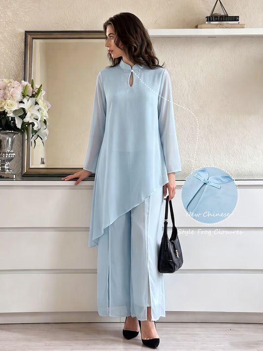 Women’s Asymmetrical Kurta Pant Set